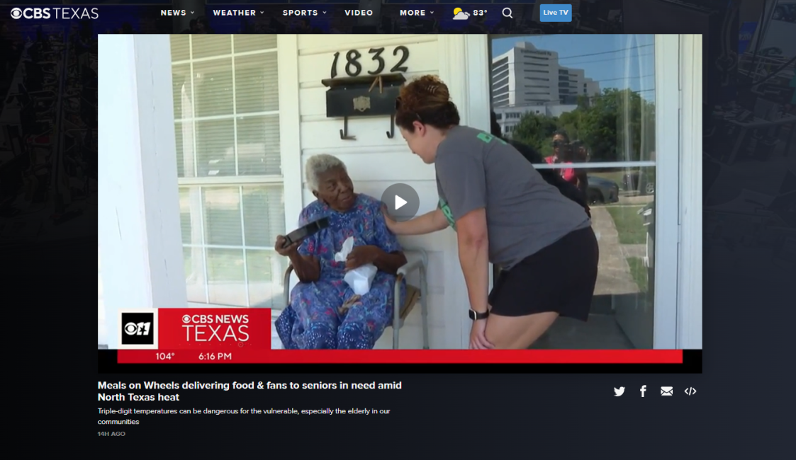 Meals on Wheels delivering food & fans to seniors in need amid North Texas heat