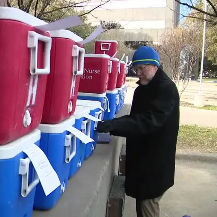 Meals on wheels delivers in sub freezing weather.