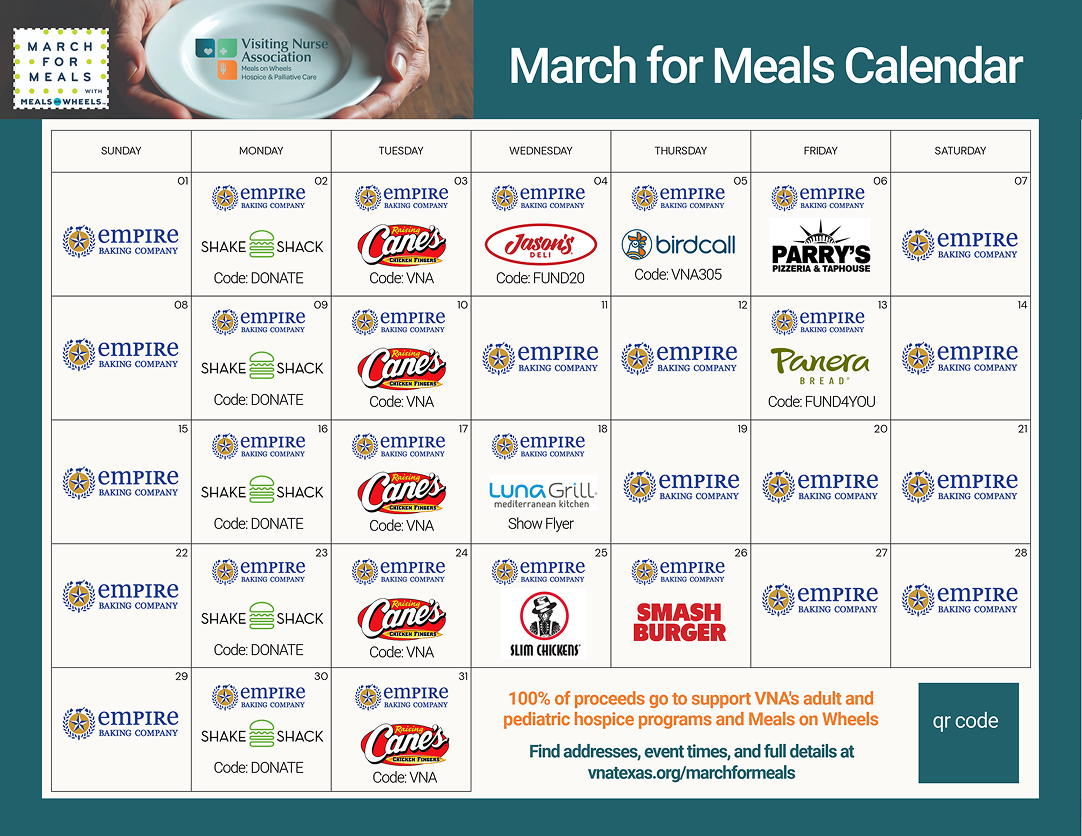March for Meals 2026 Calendar